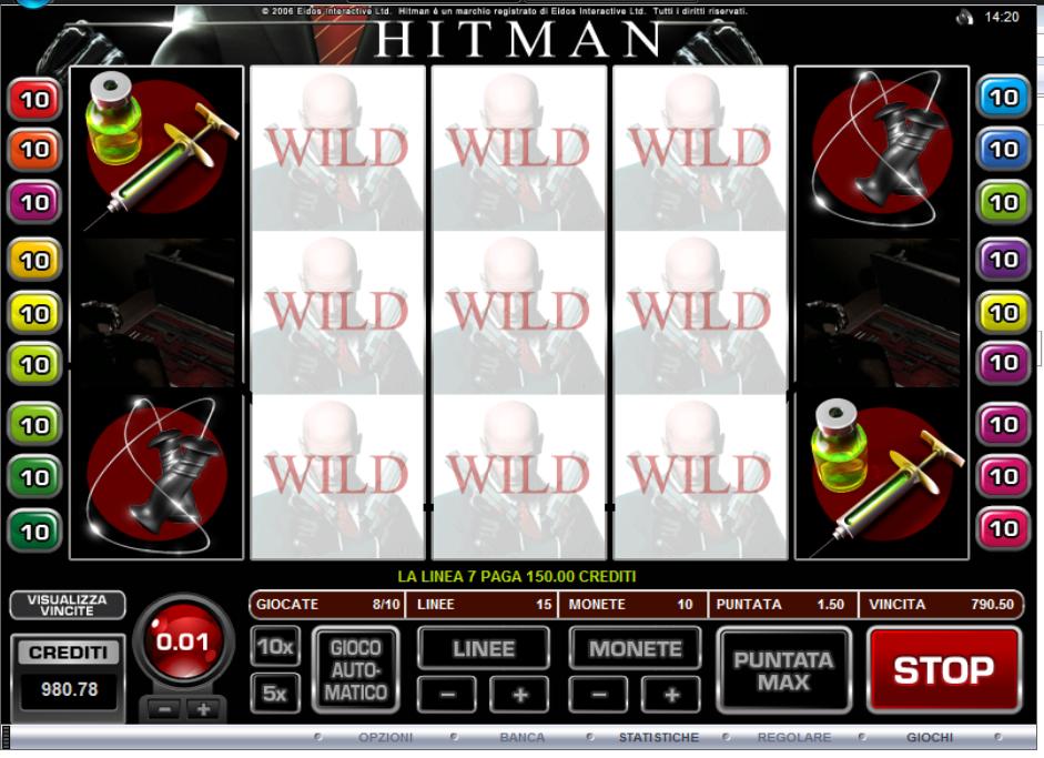 800€ vinti alla videoslot Hitman!